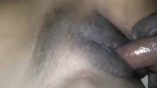 Closeup of a cute desi girl's tight pussy in action