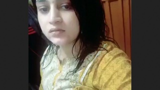 Horny babe gets naughty in front of the camera