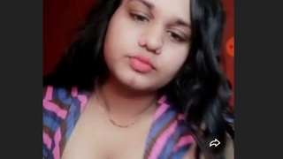 Rutvika Sharma enjoys playing with her boobs in a live tango video