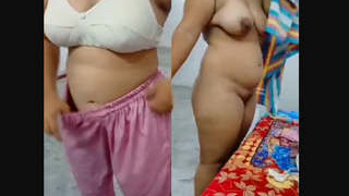 Desi wife in lingerie gets recorded after sex