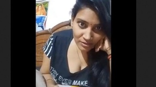 Hindi audio and video of a Desi bhabhi flaunting her big boobs and pussy