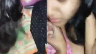 Indian girl with shy personality in amateur video