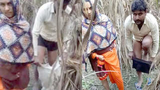 Caught in the act: a couple engages in public outdoor sex