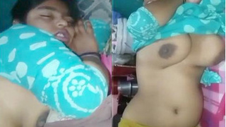 Boyfriend records sleeping Indian girlfriends' breasts in intimate video