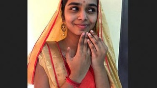 Cute young Desi girl in a sex video